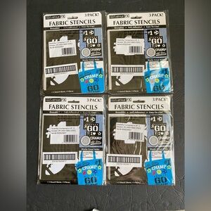 Fashion Art Next Style Fabric Stencils CHEER 4 packs with 3 stencils each
